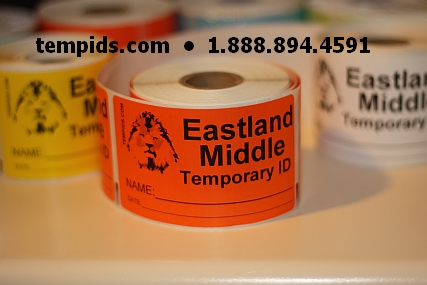 Example of Temporary ID Labels on a Roll