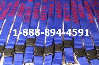 School Lanyards Teachers Name Royal Blue with Red Imprint