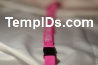 School Lanyards Personalized Pink with White Imprint