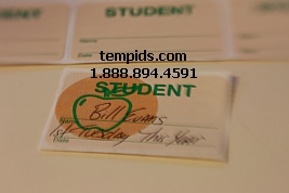 Example of School Visitor Labels with self expiring sticker